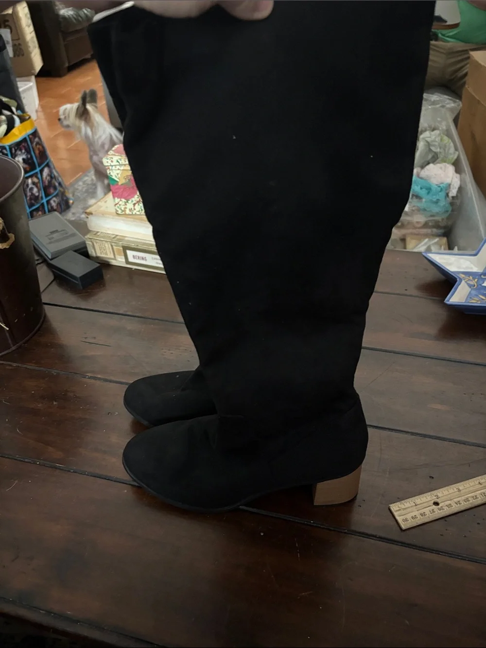 Universal Thread Black Over-the-Knee Suede Boots
